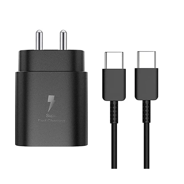 Samsung 45W PD Adapter USB Type-C to Type-C Cable 5A | Travel Adapter (Black)