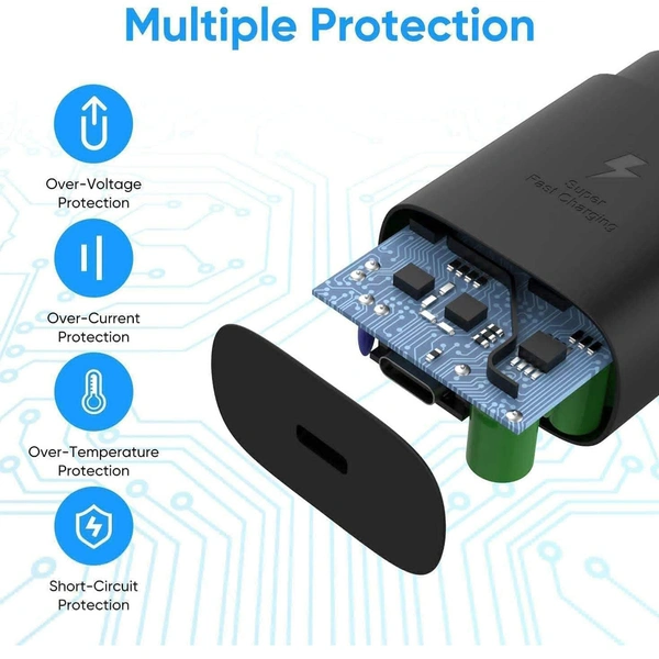 Samsung 45W PD Adapter USB Type-C to Type-C Cable 5A | Travel Adapter (Black)
