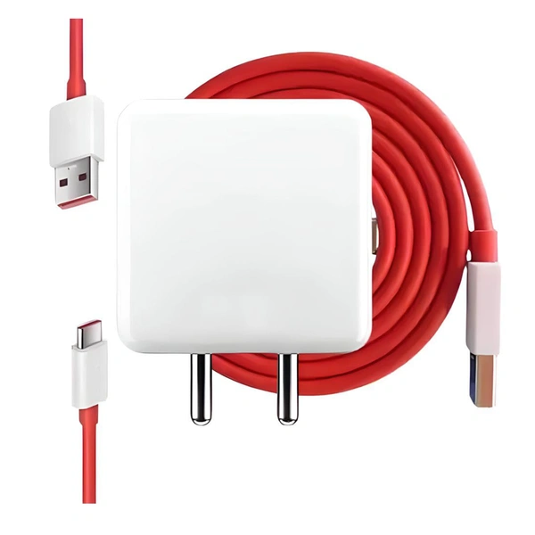 Samsung 85W Super V00C Power Adapter Super Fast Charger for One Plus True 85W Charging Adapter (White)