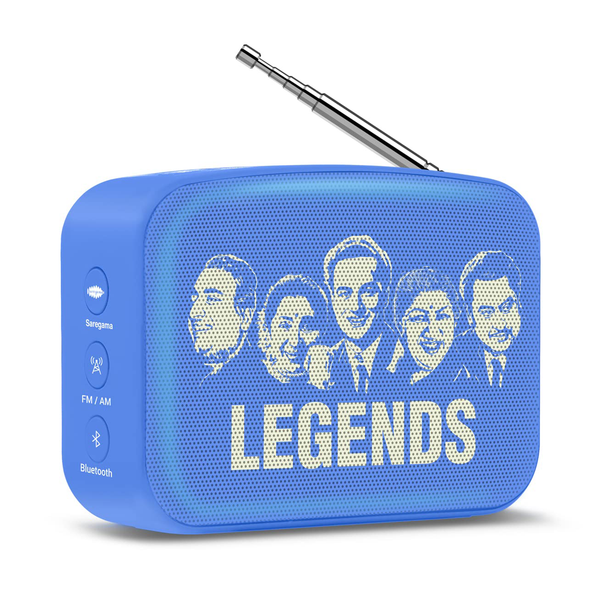 Saregama Carvaan Mini SCM04 Hindi - Music Player with 351 Pre-Loaded Retro Hindi Songs, Bluetooth/FM/AM/AUX, Type-C Charger (Skyline Blue)