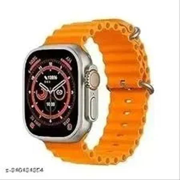 ULTRA T10 Ultra Smartwatch 2.09" inch Big Infinite Display Sleek Design Metal Body with 53mm Real Screws Calling Wireless Charging with Activity Tracker Compatible with All 3G/4G/5G Android (Orange) - Orange Roughy