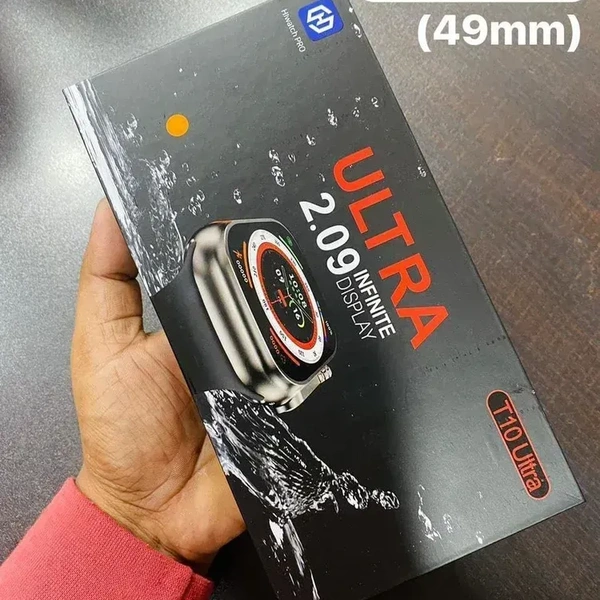 ULTRA T10 Ultra Smartwatch 2.09" inch Big Infinite Display Sleek Design Metal Body with 53mm Real Screws Calling Wireless Charging with Activity Tracker Compatible with All 3G/4G/5G Android (Orange) - Orange Roughy