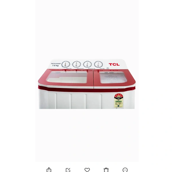 TCL TW770-P103GW 7 kg Semi Automatic Washing Machine (Burgundy)