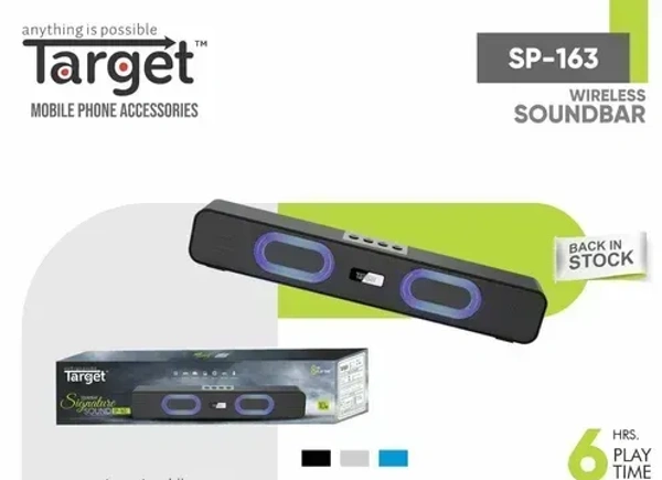 Target SP-163 Wireless Portable Bluetooth Speaker With USB/TF Card/FM/AUX (Black)