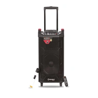 Truvison DJ-SOUNDBANK Black Beauty Wooden Karaoke Party Speaker Portable Multimedia Bluetooth, USB, SD, TF, AUX, P.A. System, 6 Hour Battery Backup (Black)