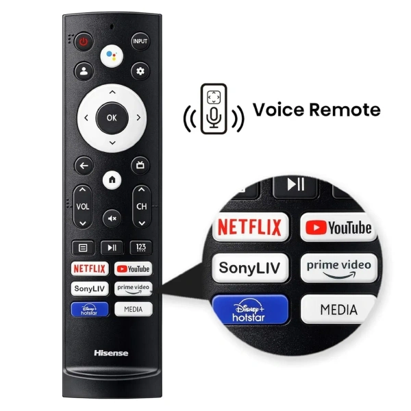 VEV Hisense Smart Television Remote Control (Without Voice)