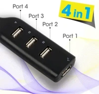 Zebronics ZEB-90HB USB Hub, 4 Ports, Pocket Sized, Plug & Play, for Laptop & Computers