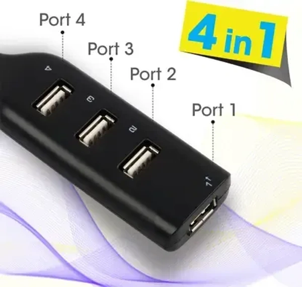 Zebronics ZEB-90HB USB Hub, 4 Ports, Pocket Sized, Plug & Play, for Laptop & Computers