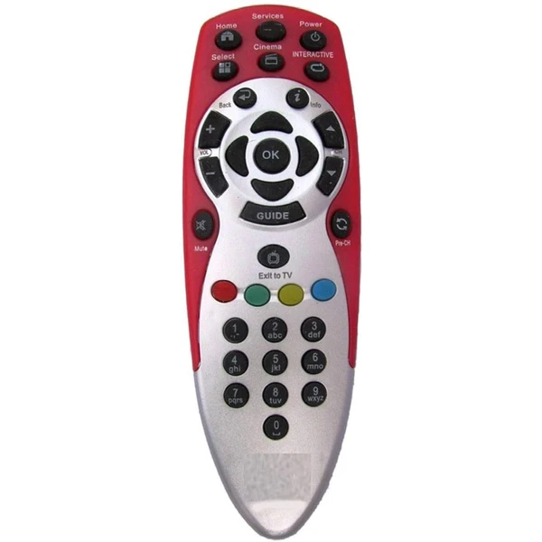 VEV Reliance Remote Control for Reliance Big Tv Set Top Box SD (Red & Sliver)