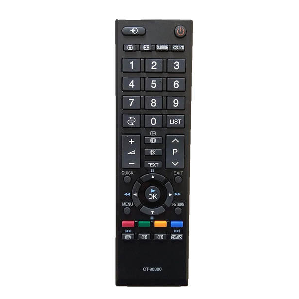 VEV Toshiba CT-90380 LCD LED TV Universal Remote Control Compatible for Toshiba LED LCD (Black)