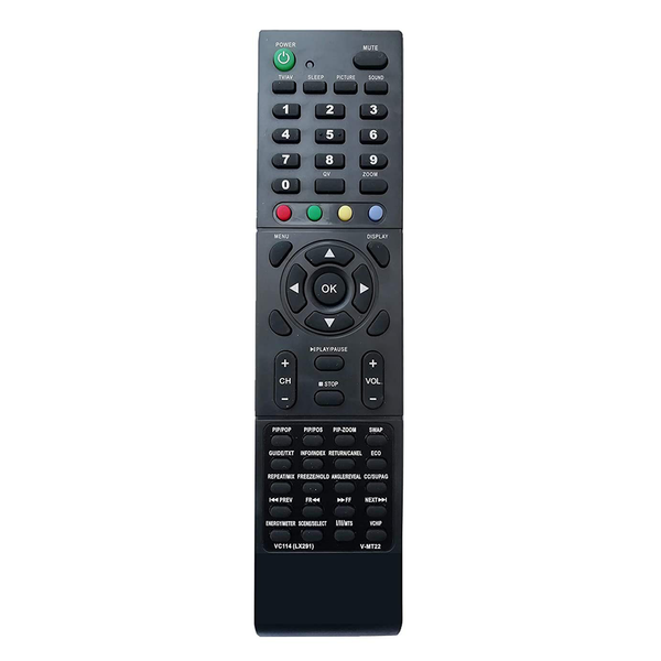 VEV Videocon Remote Compatible for V-MT22 VIDEOCON LED/LCD TV Remote (Black)