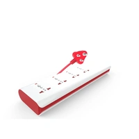 Shreyam SE-176 | 4 Way Extension with Single Switch | 1.5 Length (White)