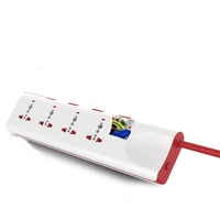 Shreyam SE-176 | 4 Way Extension with Single Switch | 1.5 Length (White)