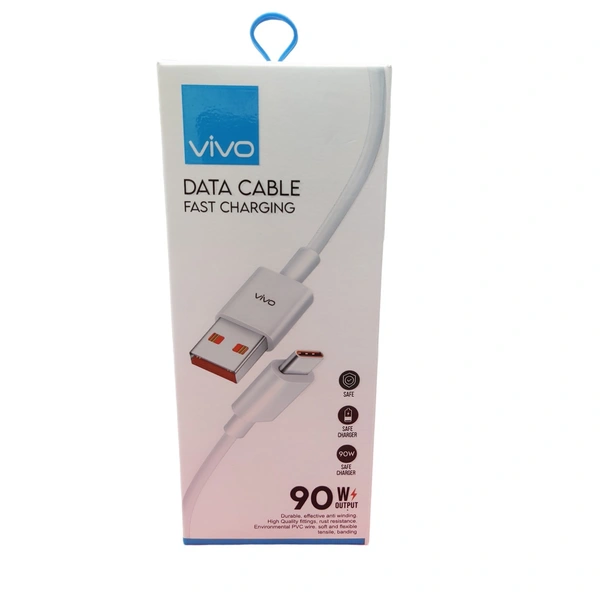 VEV Vivo Data Cable Fast Charging | Type-C | 90W Output | Super Charger (White)