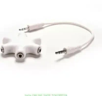Super CRP CR-117 6 Port Rockstar Multipurpose Headphone 3.5mm Jack  For Compatible With Mobile, Laptop, Tablet, Computer. Phone Converter Phone Converter (Android & iOS) 