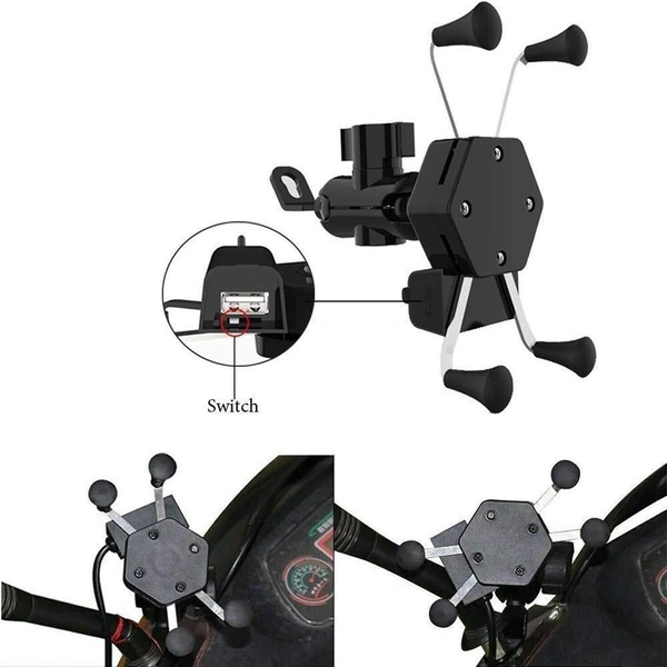 X grip Bike Mobile Holder (Black)