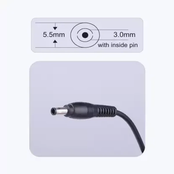 Zebronics Zeb- LA553019060SS 60W Laptop Adapter 5.5x3mm Connector (Black)