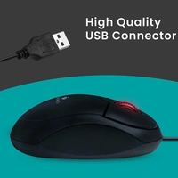 Zebronics ZEB-RISE Wired USB Optical Mouse with 3 Buttons (Black)