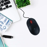 Zebronics ZEB-RISE Wired USB Optical Mouse with 3 Buttons (Black)