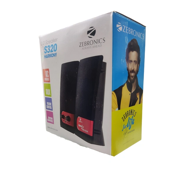 Zebronics ZEB-S320 HARMONY 2.0 Multimedia Speaker (Black)