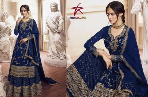 Trendy Chiku Colour Super Look Salwar Plazo With Dupatta Work - black, un stiched