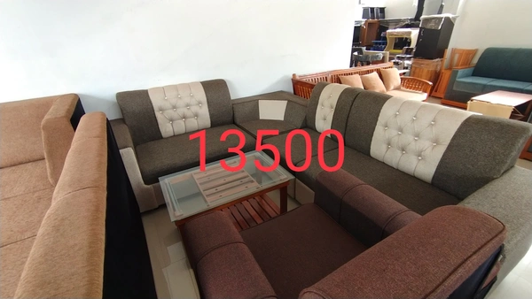 Sofa Set - green with silver, large
