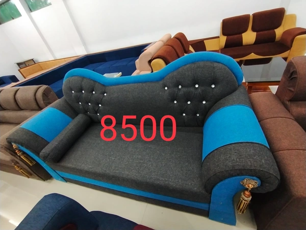 Divan Sofa - blue with Matty black, large