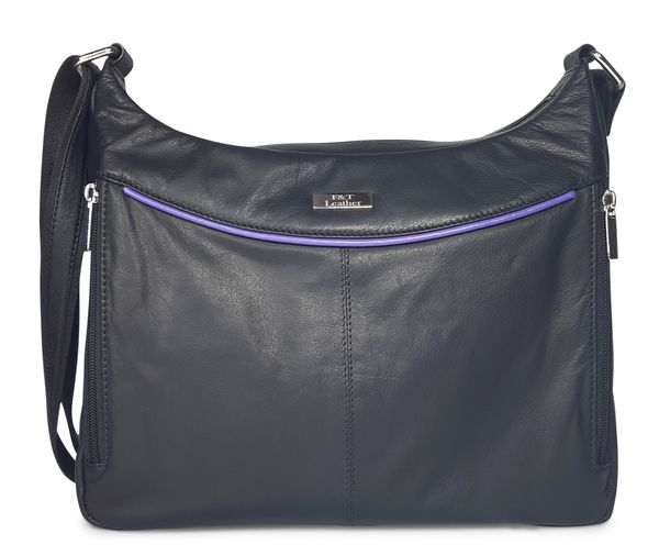 F&T Leather Genuine leather Formal sling bag | (IT-38-BB) - 7.84L, Mate Black, Matte Black, 1 Sling Bag, Flavour and Trends Pvt. Ltd., 359gm, Sling Bag