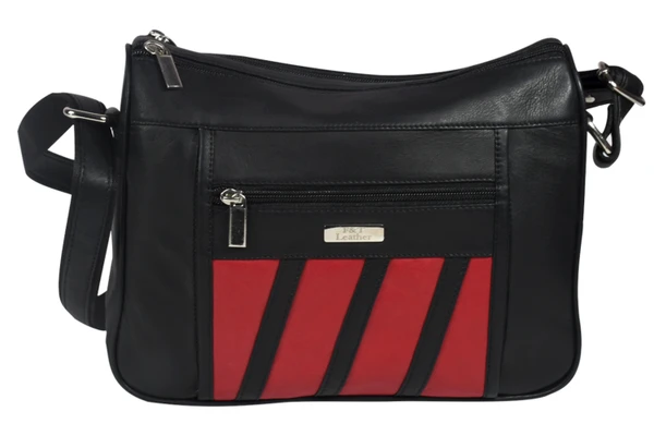 F&T Leather Genuine leather Formal sling bag | (IT-08) - 4.48L, Black, Black, 1 sling bag, Flavour and Trends Pvt. Ltd., 450gm, Sling bag