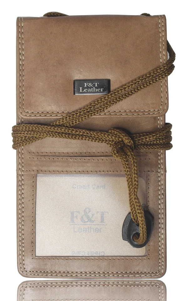 F&T Leather Genuine Leather cross body mobile holder (FT5003) - 7Inch, Tan, Tan, 1 mobile holder, Flavour and Trends Pvt. Ltd., 185gm, Mobile Holder