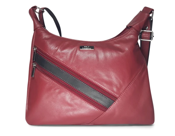 F&T Leather Genuine leather Formal sling bag | (IT-39-M) - 5.94L, Maroon, Maroon, 1 sling bag, Flavour and Trends Pvt. Ltd., 395gm, Sling bag