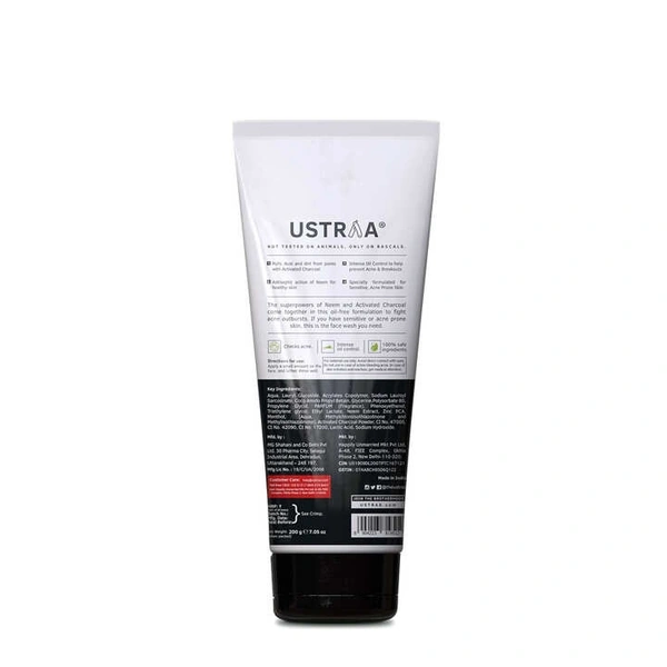Face Wash Acne Control - With Neem & Charcoal 200g - MB Fashion
