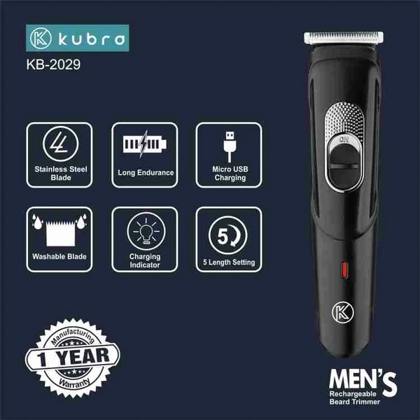 Kubra KB-2029 Beard & Hair Trimmer For Men - MB Fashion