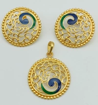 Ranishaa Sliver Pendent Set SP-1 - Golden, 1set