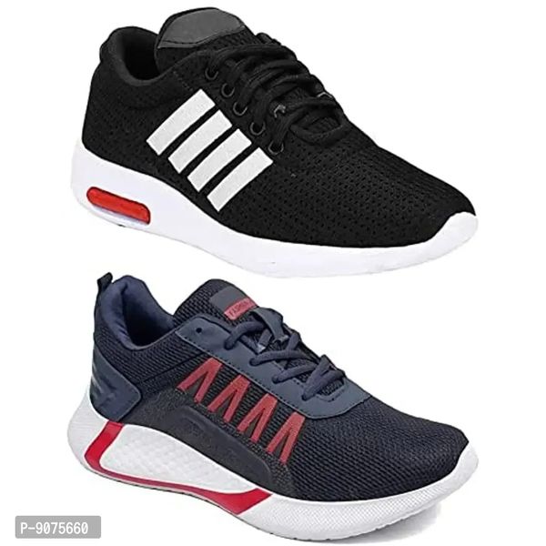 DEFLOW Combo Pack of 2 Multicolor Casual Sports Running Shoes for Men's (Combo-(2)-178-123) - 7UK