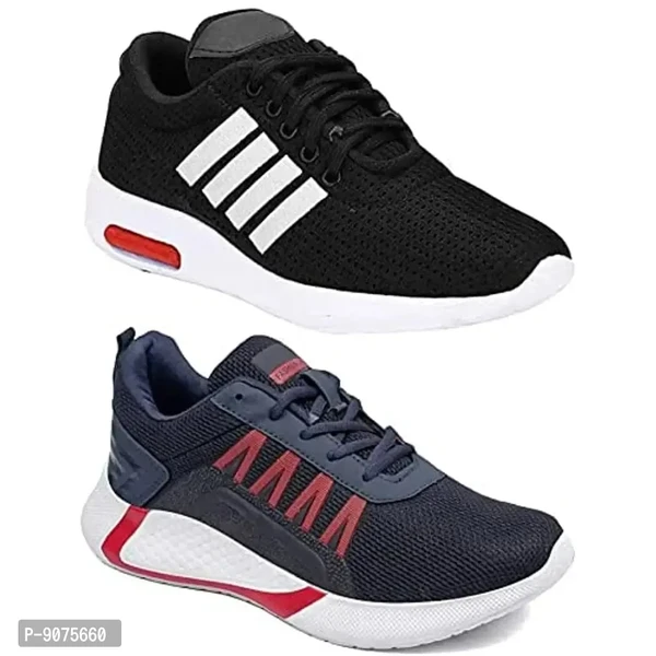 DEFLOW Combo Pack of 2 Multicolor Casual Sports Running Shoes for Men's (Combo-(2)-178-123) - 8UK