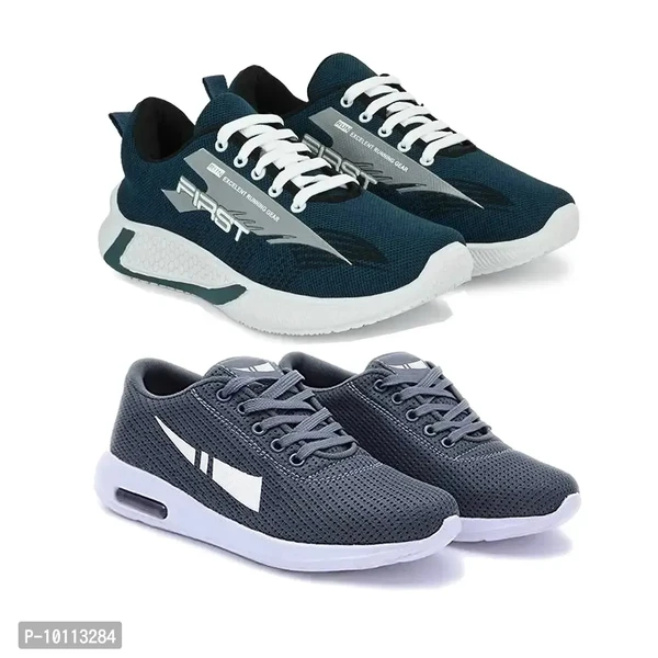 Stylish Fancy Canvas Sports Walking Shoes For Men - 8UK