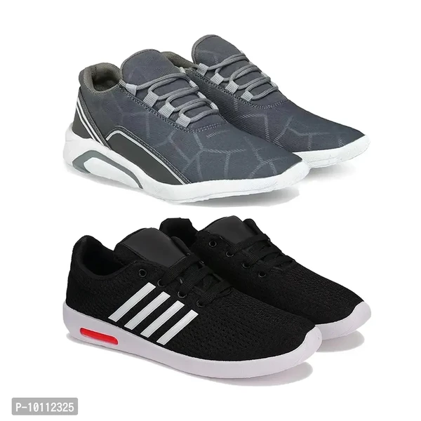 Stylish Fancy Canvas Sports Walking Shoes For Men - 8UK