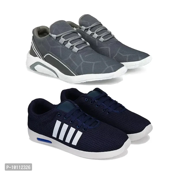 Stylish Fancy Canvas Sports Walking Shoes For Men - 7UK