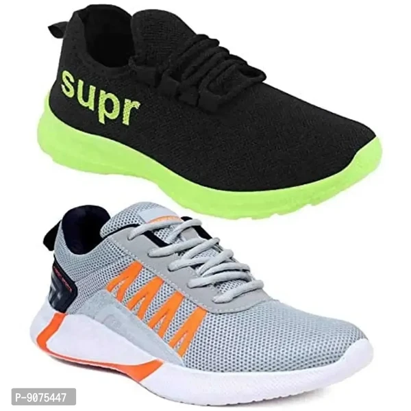 DEFLOW Combo Pack of 2 Multicolor Sports Running Shoes for Men's (Combo-(2)-179-162) - 6UK