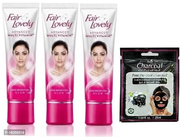 FairLovely Fairness Cream 25gx2 With Charcoal Face Pack (Pack of 4)