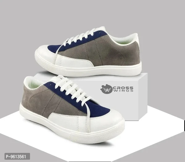 Stylish Fancy Synthetic Leather Casual Sneakers Shoes For Men - 8UK