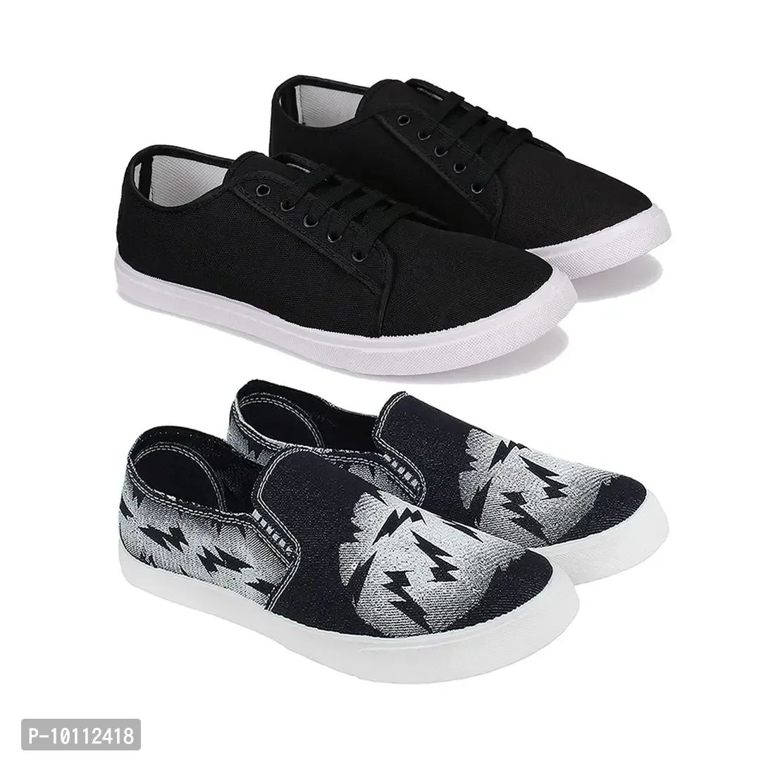 Stylish Fancy Canvas Sneakers Walking Shoes For Men