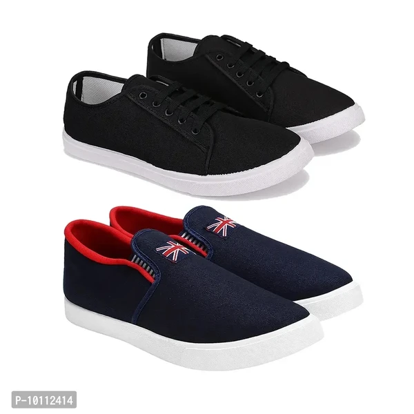 Stylish Fancy Canvas Sneakers Walking Shoes For Men - 9UK