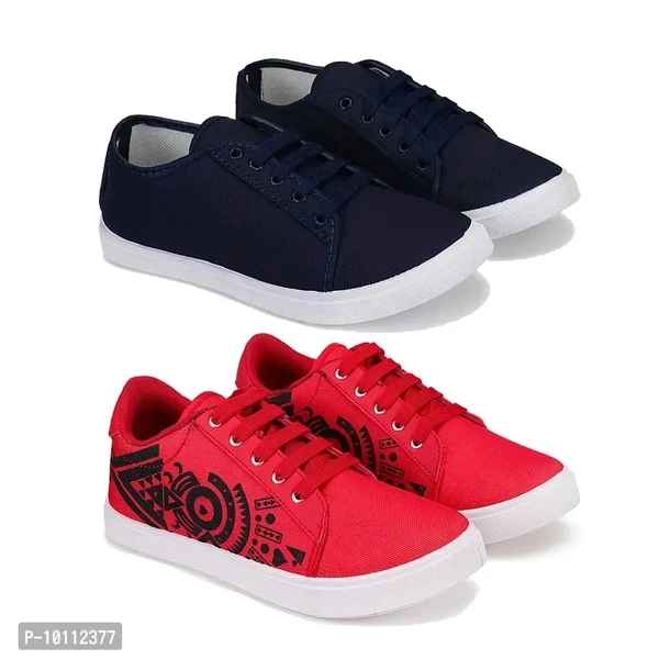 Stylish Fancy Canvas Sneakers Walking Shoes For Men - 9UK