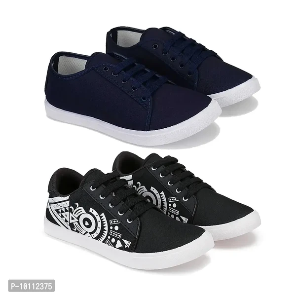 Stylish Fancy Canvas Sneakers Walking Shoes For Men - 6UK