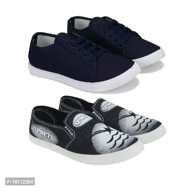 Stylish Fancy Canvas Sneakers Walking Shoes For Men - 9UK