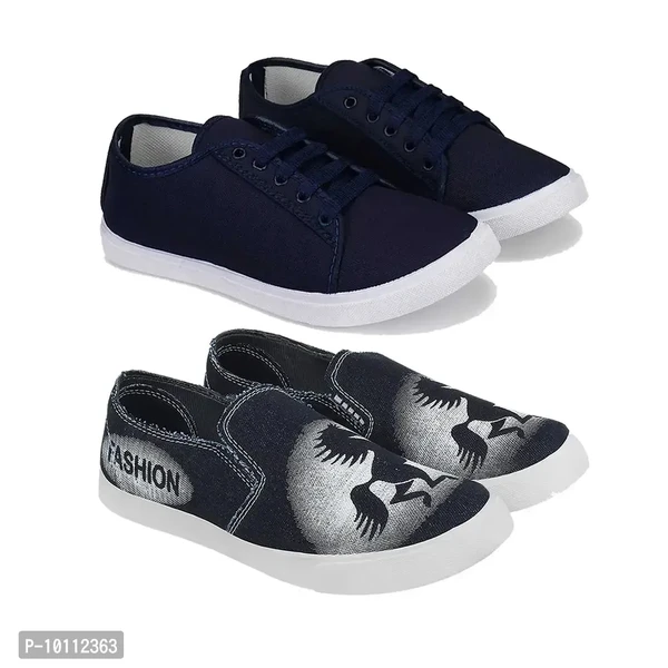 Stylish Fancy Canvas Sneakers Walking Shoes For Men - 7UK