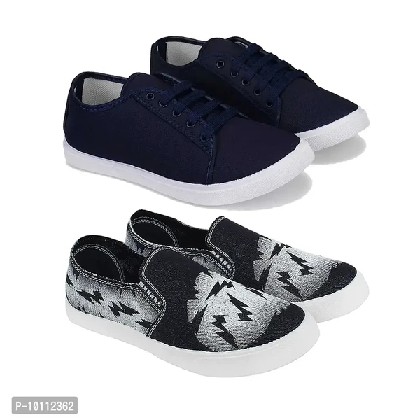 Stylish Fancy Canvas Sneakers Walking Shoes For Men - 7UK