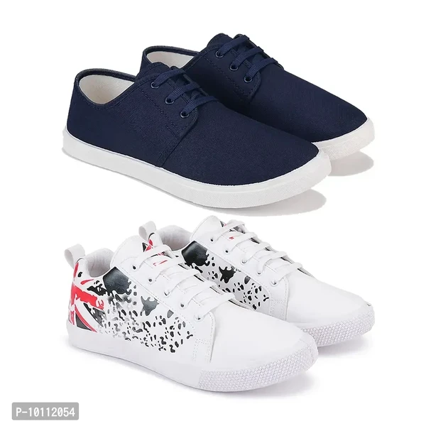 Stylish Fancy Canvas Sneakers Walking Shoes For Men - 9UK